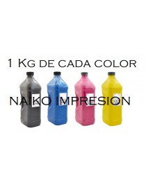 Recargas tóner Oki C9655. 1 botella de cada color CMYK