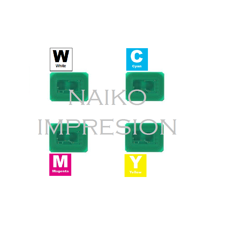 Chips compatible Oki C711WT. ! chip de cada color CMYW